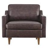 Impart Genuine Leather Armchair Brown EEI-5555-BRN