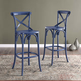 Modway Furniture Gear Bar Stool 0423 Midnight Blue EEI-5563-MID