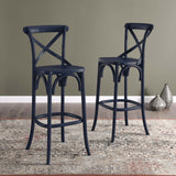 Modway Furniture Gear Bar Stool 0423 Midnight Blue EEI-5563-MID