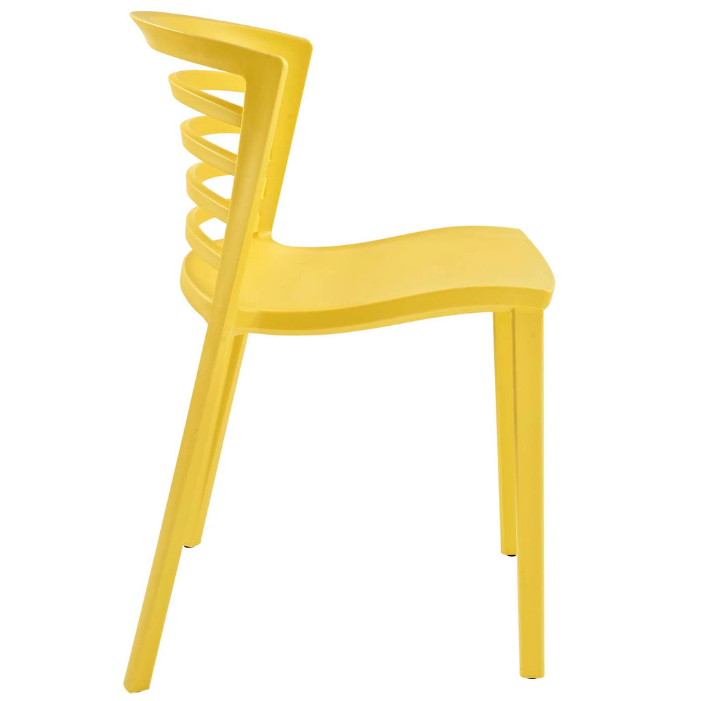 Modway Furniture Curvy Dining Side Chair Yellow 20.5 x 21 x 30.5