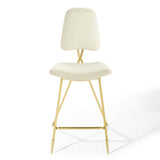 Ponder Bar Stool Performance Velvet Set of 2 Ivory EEI-5573-IVO