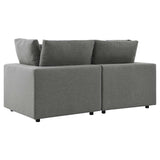 Commix Overstuffed Outdoor Patio Loveseat Charcoal EEI-5576-CHA