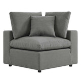 Commix Overstuffed Outdoor Patio Loveseat Charcoal EEI-5576-CHA