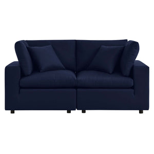 Commix Sunbrella® Outdoor Patio Loveseat Navy EEI-5577-NAV