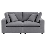 Commix Sunbrella® Outdoor Patio Loveseat Gray EEI-5577-SLA