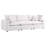 Commix Overstuffed Outdoor Patio Sofa White EEI-5578-WHI