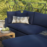 Commix 4-Piece Outdoor Patio Sectional Sofa Navy EEI-5580-NAV