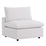 Commix 4-Piece Outdoor Patio Sectional Sofa White EEI-5580-WHI