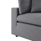 Commix 4-Piece Sunbrella® Outdoor Patio Sectional Sofa Gray EEI-5581-SLA