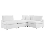 Commix 4-Piece Sunbrella® Outdoor Patio Sectional Sofa White EEI-5582-WHI