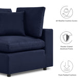 Modway Furniture Commix 5-Piece Outdoor Patio Sectional Sofa XRXT Navy EEI-5583-NAV