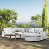 Modway Furniture Commix 5-Piece Outdoor Patio Sectional Sofa XRXT White EEI-5583-WHI