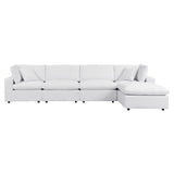 Commix 5-Piece Sunbrella® Outdoor Patio Sectional Sofa White EEI-5584-WHI
