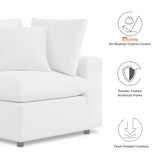 Commix 6-Piece Sunbrella® Outdoor Patio Sectional Sofa White EEI-5586-WHI