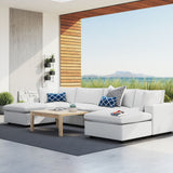 Commix 6-Piece Sunbrella® Outdoor Patio Sectional Sofa White EEI-5586-WHI