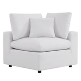Commix 5-Piece Outdoor Patio Sectional Sofa White EEI-5587-WHI
