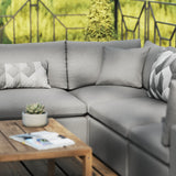 Modway Furniture Commix 5-Piece Outdoor Patio Sectional Sofa XRXT Charcoal EEI-5589-CHA