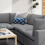 Commix 5-Piece Sunbrella® Outdoor Patio Sectional Sofa Gray EEI-5590-SLA