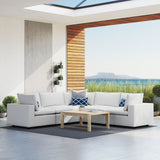 Commix 5-Piece Sunbrella® Outdoor Patio Sectional Sofa White EEI-5590-WHI