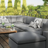Commix 7-Piece Outdoor Patio Sectional Sofa Charcoal EEI-5591-CHA