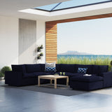 Commix 7-Piece Sunbrella® Outdoor Patio Sectional Sofa Navy EEI-5592-NAV