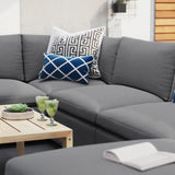 Commix 7-Piece Sunbrella® Outdoor Patio Sectional Sofa Gray EEI-5592-SLA