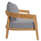 Modway Furniture Brisbane Teak Wood Outdoor Patio Loveseat XRXT Natural Gray EEI-5601-NAT-GRY