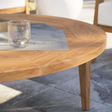 Modway Furniture Brisbane Teak Wood Outdoor Patio Coffee Table XRXT Natural EEI-5603-NAT