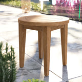 Modway Furniture Brisbane Teak Wood Outdoor Patio Side Table XRXT Natural EEI-5604-NAT