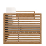 Modway Furniture Carlsbad Teak Wood Outdoor Patio Loveseat XRXT Natural White EEI-5605-NAT-WHI
