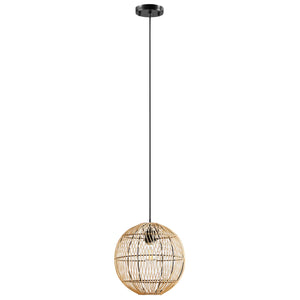 Modway Furniture Nurture Rattan Pendant Light XRXT Natural EEI-5612-NAT