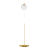 Modway Furniture Silo Glass Globe Glass and Metal Floor Lamp XRXT Satin Brass EEI-5616-SBR