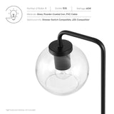 Modway Furniture Silo Glass Globe Glass and Metal Table Lamp XRXT Black EEI-5617-BLK