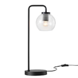 Modway Furniture Silo Glass Globe Glass and Metal Table Lamp XRXT Black EEI-5617-BLK