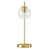 Modway Furniture Silo Glass Globe Glass and Metal Table Lamp XRXT Satin Brass EEI-5617-SBR