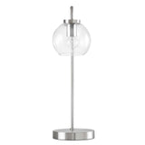 Modway Furniture Silo Glass Globe Glass and Metal Table Lamp XRXT Satin Nickel EEI-5617-SNL