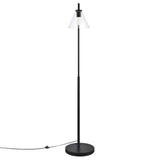 Modway Furniture Element Transparent Glass Glass and Metal Floor Lamp XRXT Black EEI-5618-BLK