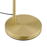 Modway Furniture Element Transparent Glass Glass and Metal Floor Lamp XRXT Satin Brass EEI-5618-SBR