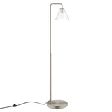 Modway Furniture Element Transparent Glass Glass and Metal Floor Lamp XRXT Satin Nickel EEI-5618-SNL