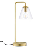 Modway Furniture Element Glass Table Lamp XRXT Satin Brass EEI-5619-SBR