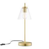 Modway Furniture Element Glass Table Lamp XRXT Satin Brass EEI-5619-SBR