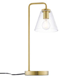 Modway Furniture Element Glass Table Lamp XRXT Satin Brass EEI-5619-SBR