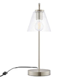 Modway Furniture Element Glass Table Lamp XRXT Satin Nickel EEI-5619-SNL