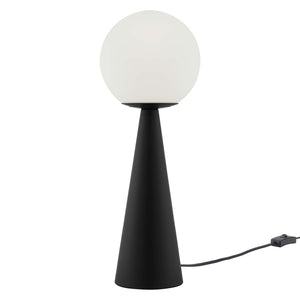 Modway Furniture Apex Glass Globe Glass Table Lamp XRXT White Black EEI-5621-WHI-BLK