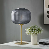 Modway Furniture Reprise Glass Sphere Glass and Metal Table Lamp XRXT Black Satin Brass EEI-5622-BLK-SBR