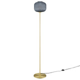 Modway Furniture Reprise Glass Sphere Glass and Metal Floor Lamp XRXT Black Satin Brass EEI-5623-BLK-SBR