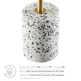 Modway Furniture Logic Terrazzo Table Lamp XRXT White EEI-5625-WHI