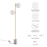 Modway Furniture Logic Terrazzo Floor Lamp XRXT  EEI-5628-WHI