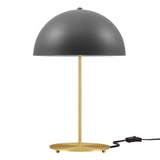 Modway Furniture Ideal Metal Table Lamp XRXT Gray Satin Brass EEI-5629-GRY-SBR