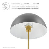 Modway Furniture Ideal Metal Table Lamp XRXT Gray Satin Brass EEI-5629-GRY-SBR